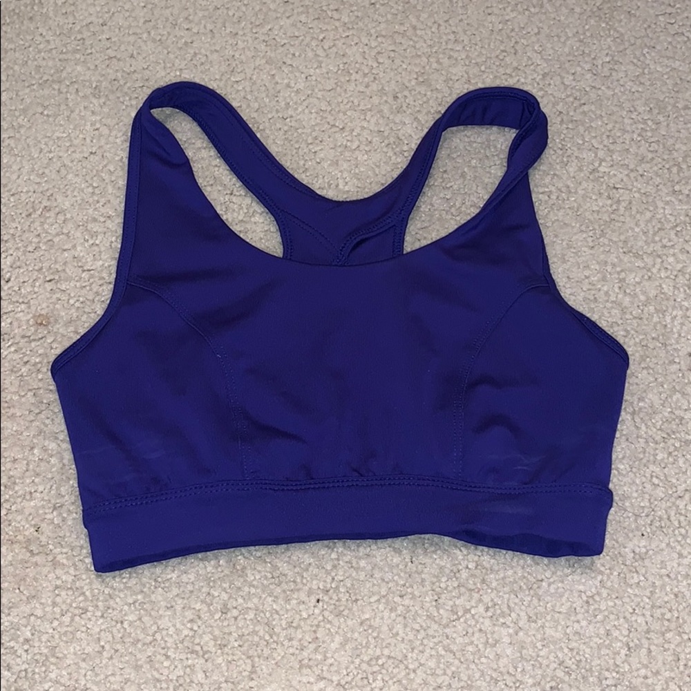 Blueish purple sports bra